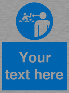 Custom mandatory keep children under supervision in the aquatic environment